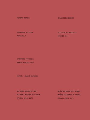 cover image of Ethnology Division Annual Review, 1972